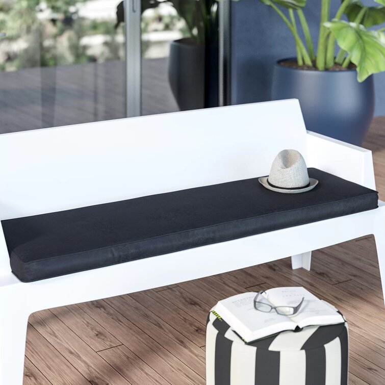 Black and white discount outdoor bench cushion